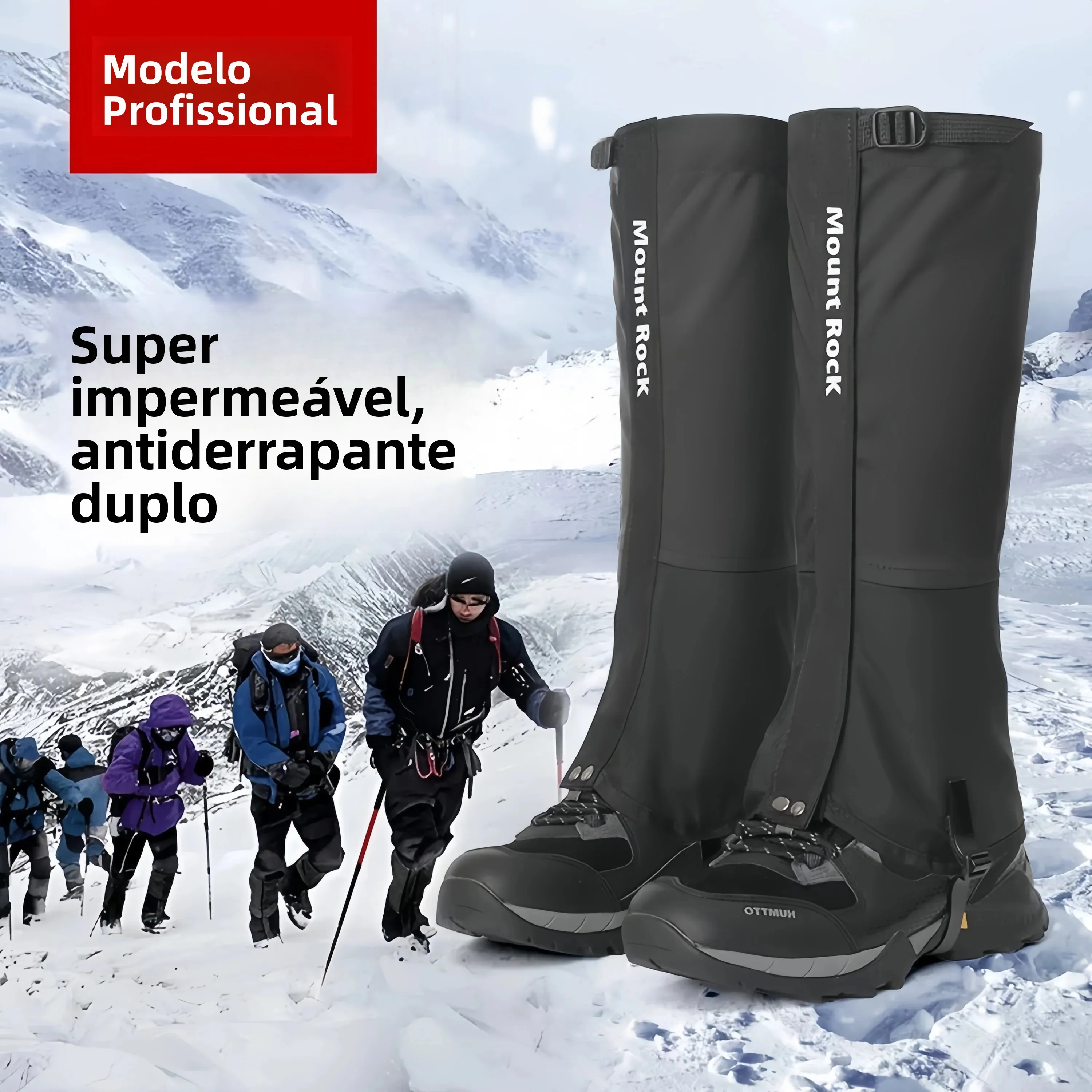 屋外防水スノーブーツカバー-ユニセックス-ハイキングレギンス-防砂-登山用品-耐久性のある冬用アクセサリー