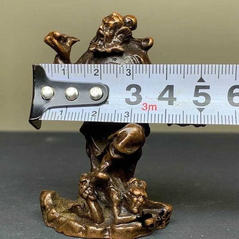 Antique old retro alloy bronze ware, the devil-suppressing master Zhong Kui blesses Mi, Zhong Kui is like a home feng shui offer