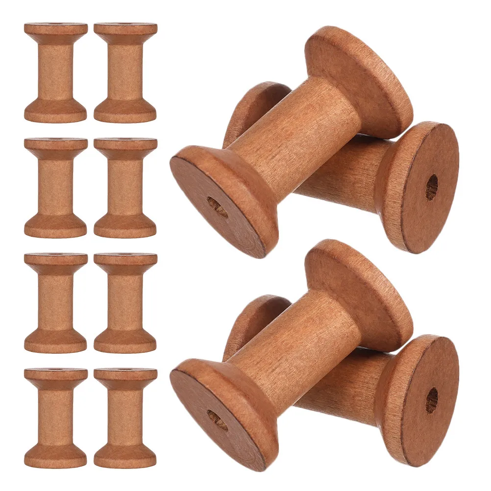 25Pcs Wooden Wooden Thread Spool Organizer For For Arts And Crafts For Christmas Crafts Spools Natural Unfinished
