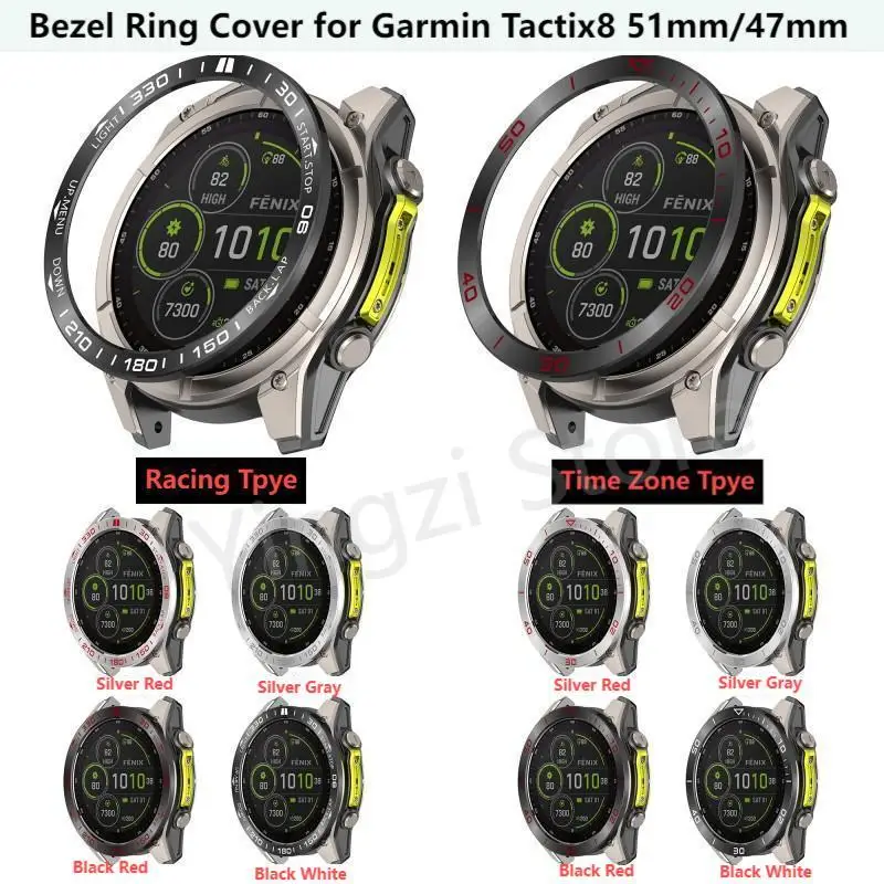 

Чехол-бампер из нержавеющей стали для Garmin Tactix 8 47 мм 51 мм, защитный чехол-бампер из нержавеющей стали для Tactix8 51 мм, аксессуары AMOLED SOLAR