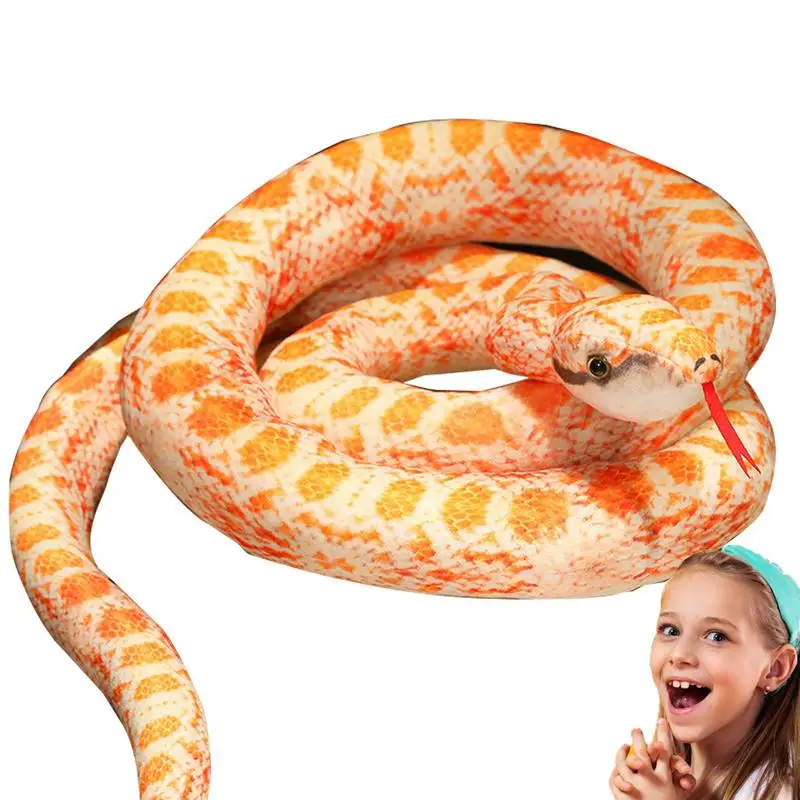 Snake Knuffel Dier Levendig Katoen Zacht Gevulde Slang Plushie Comfortabele Aantrekkelijke Feestartikelen Gag Speelgoed Multifunctioneel