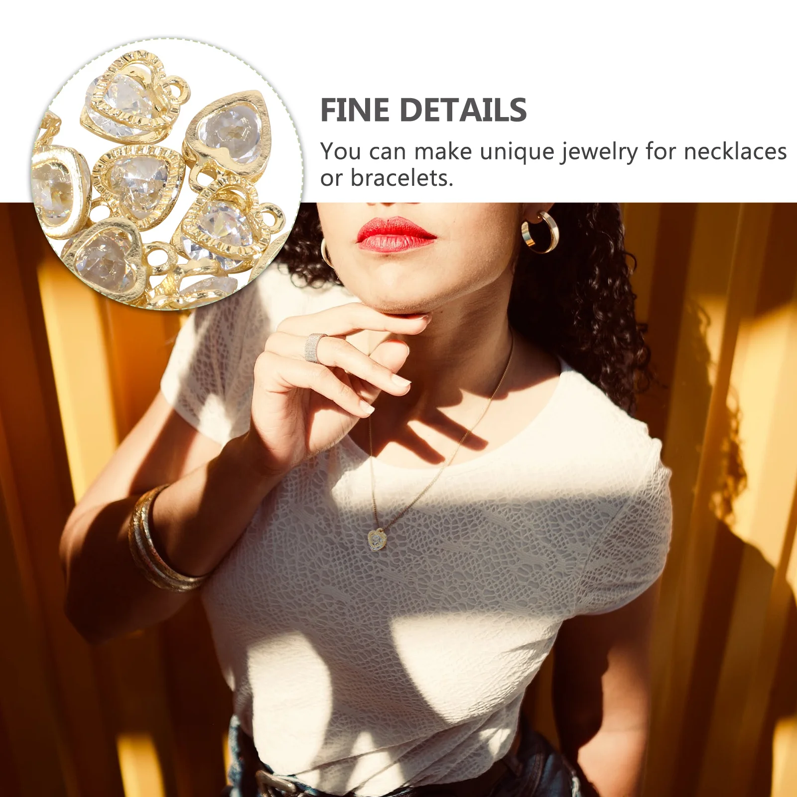 

50 шт., подвески из сплава циркона, подвески, блестящие изысканные ювелирные изделия, ожерелье, браслет, серьги, принадлежности для рукоделия