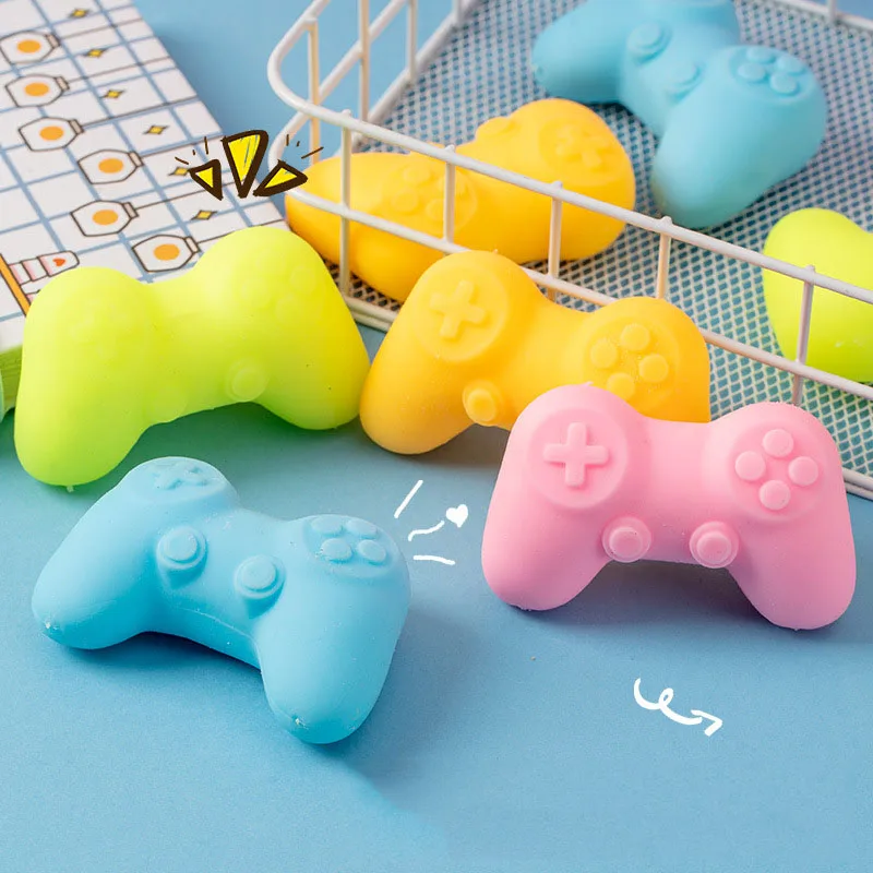 1/8PCS Juguetes Blandos de Gamepad, Juguetes Antiestrés de Rebote Lento, Juguetes Sensoriales Kawaii, Bolas Antiestrés Mochi Squishies para Niños, Regalos