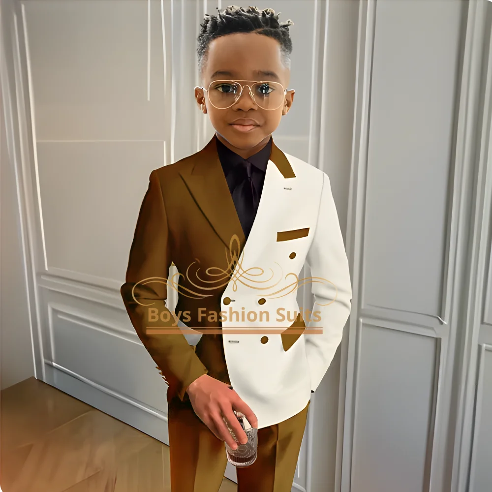 Boys formal suit set 2 piece suit, suitable for wedding party cocktail party custom suit dress 2~16 years old children suit