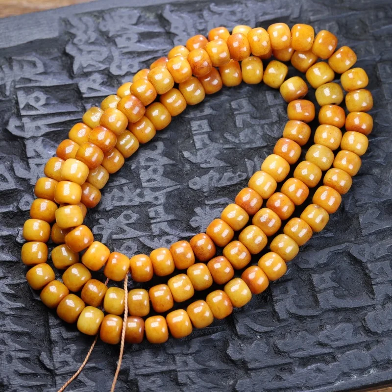 108 Tibetan-style yak bone with an aged patina suitable for DIY bracelets Buddhist prayer beads and necklace accessorie