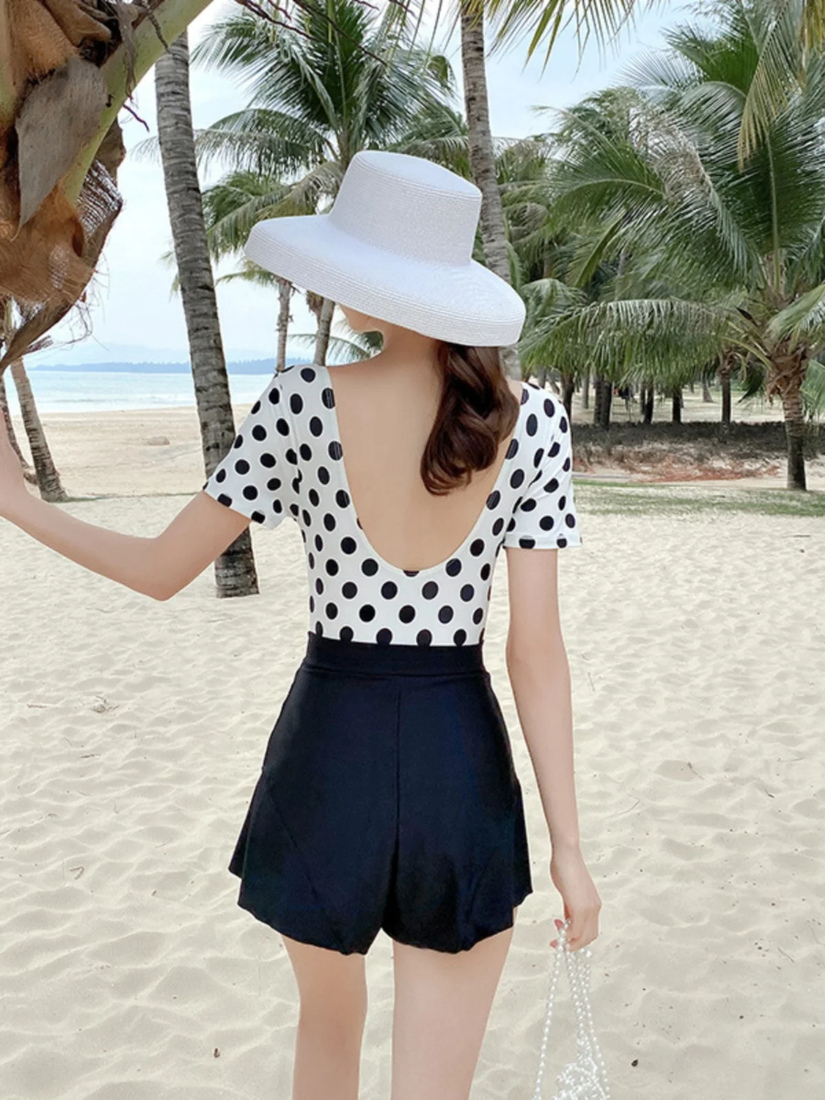 Damen-High-End-Einteiler-Badeanzug, Thermo-Frühlings-Schlankheits-Bauchbedeckung, flacher Ins, sexy Badeanzug