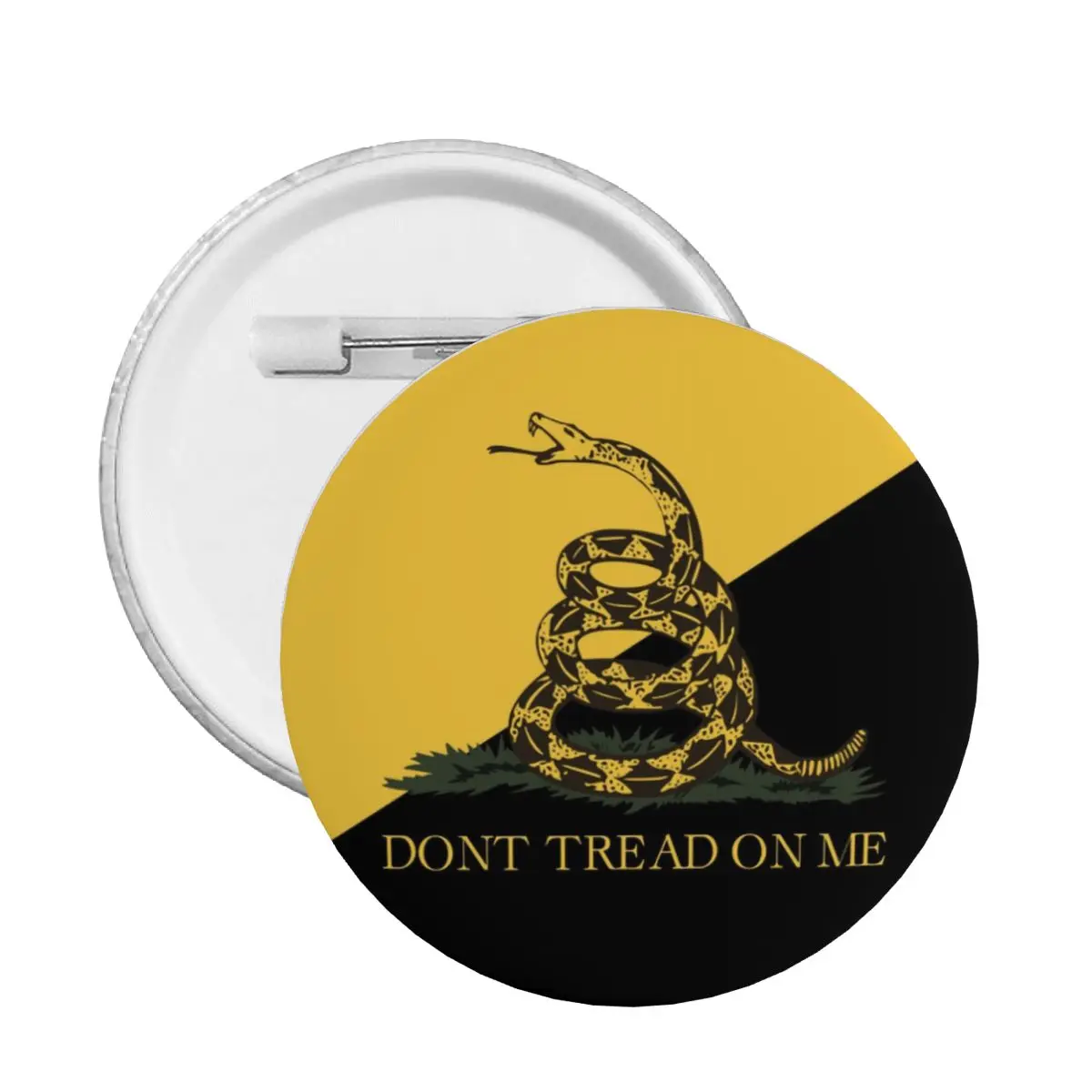 Custom Libertarian Gadsdens Flag Button Pin for Bags Dont Tread On Me Badges Brooches Pinback Gift