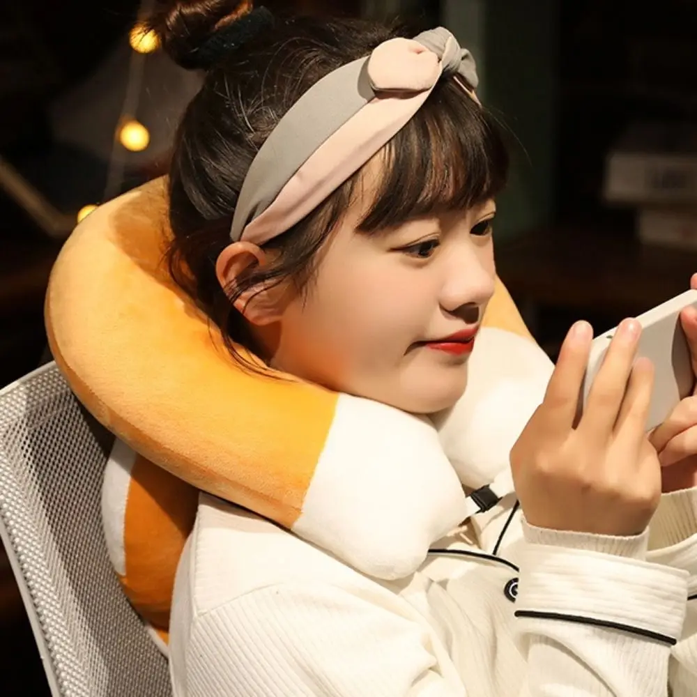 Almohada calentadora de manos de doble capa, súper suave, para mantener el calor, almohada para siesta en la oficina, almohada de felpa para el cuello Shiba Inu para hombres y mujeres