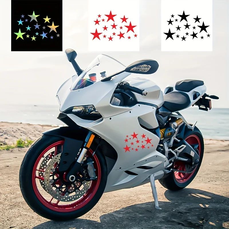 

1PC Star Waterproof Vinyl Sticker Universal Decal Car Side Mirror Motorcycle Exterior DIY Decor