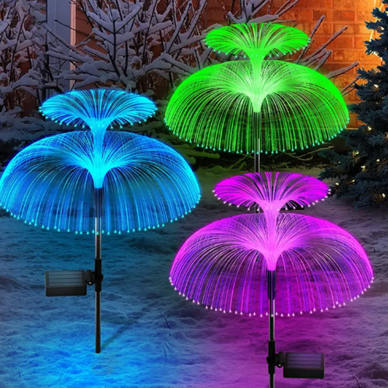 أضواء حديقة LED قنديل البحر الديكور الطاقة الشمسية مقاوم للماء في الهواء الطلق مسار مصباح للطاقة الشمسية الجنية فناء فيلا ساحة ديكور #2