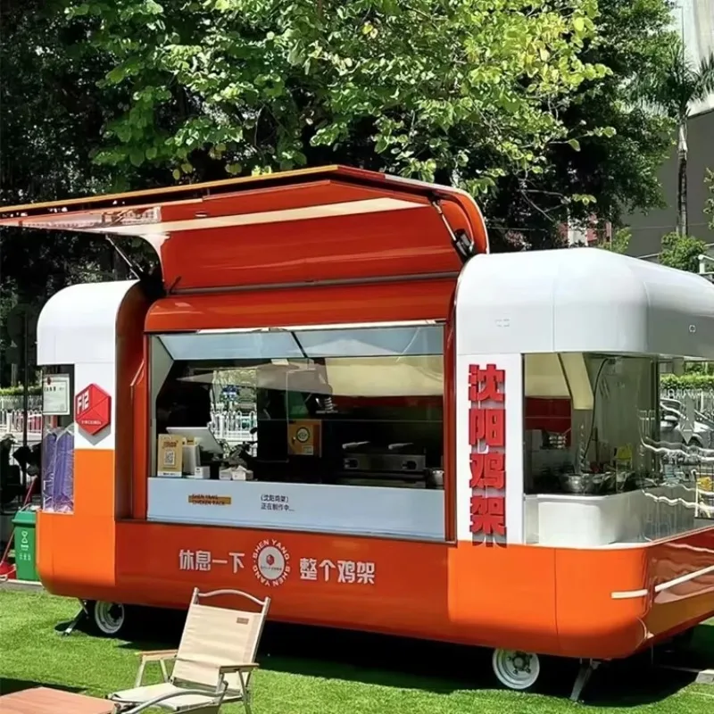 Food Cart Ice Cream Potato Chips Candy Popcorn  FoodTruck  FoodTrailer Food Kiosk Restaurant Multifunction Pizza Oven