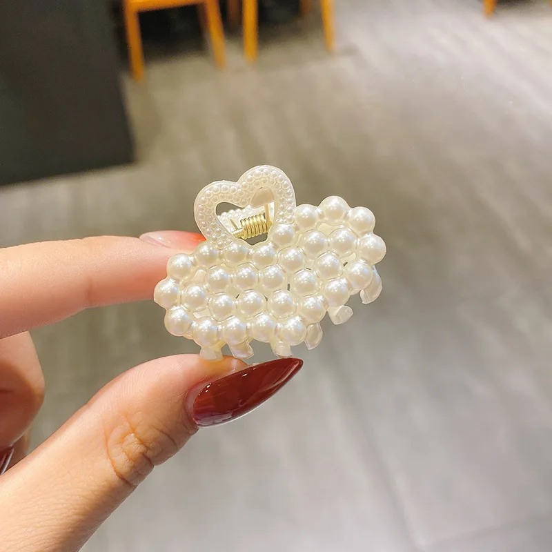 Neue Kleine Perlen Acryl Haar Klaue Clips Kleine Größe Make-Up Haar Styling Haarspangen Für Frauen Nette Mini Klaue Clip Haar Zubehör – Detail 16