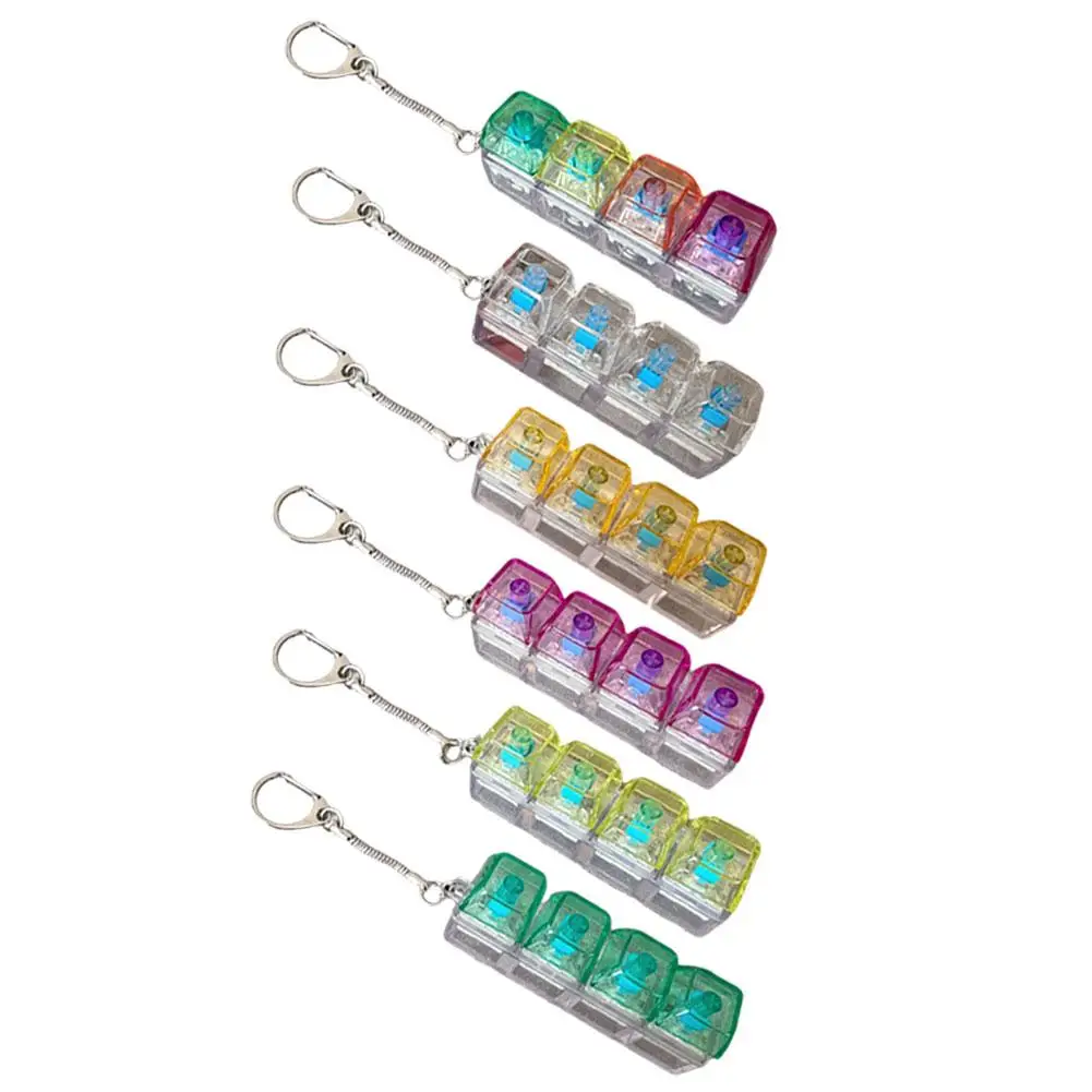 ของเล่นคลิกเกอร์คริสตัลแบบสัมผัส ของเล่นกดปุ่ม LED สำหรับคลายเครียด พวงกุญแจกดปุ่ม ของเล่นแก้เครียดสำหรับผู้ใหญ่และเด็ก