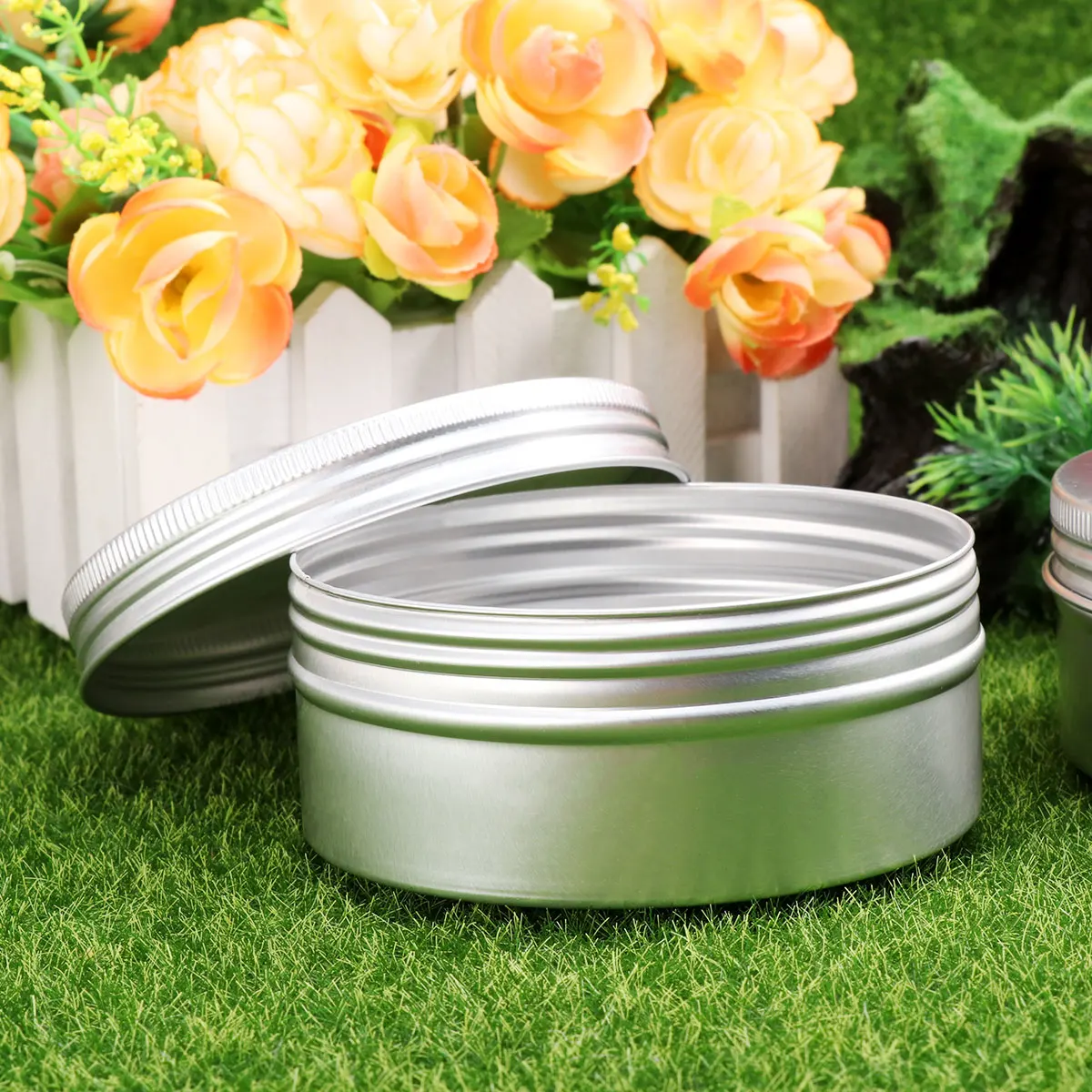10pcs Aluminum Screw-Top Tin Containers Reusable Empty Cans For Oil Wax Balm Lotion Jars Storage Pots