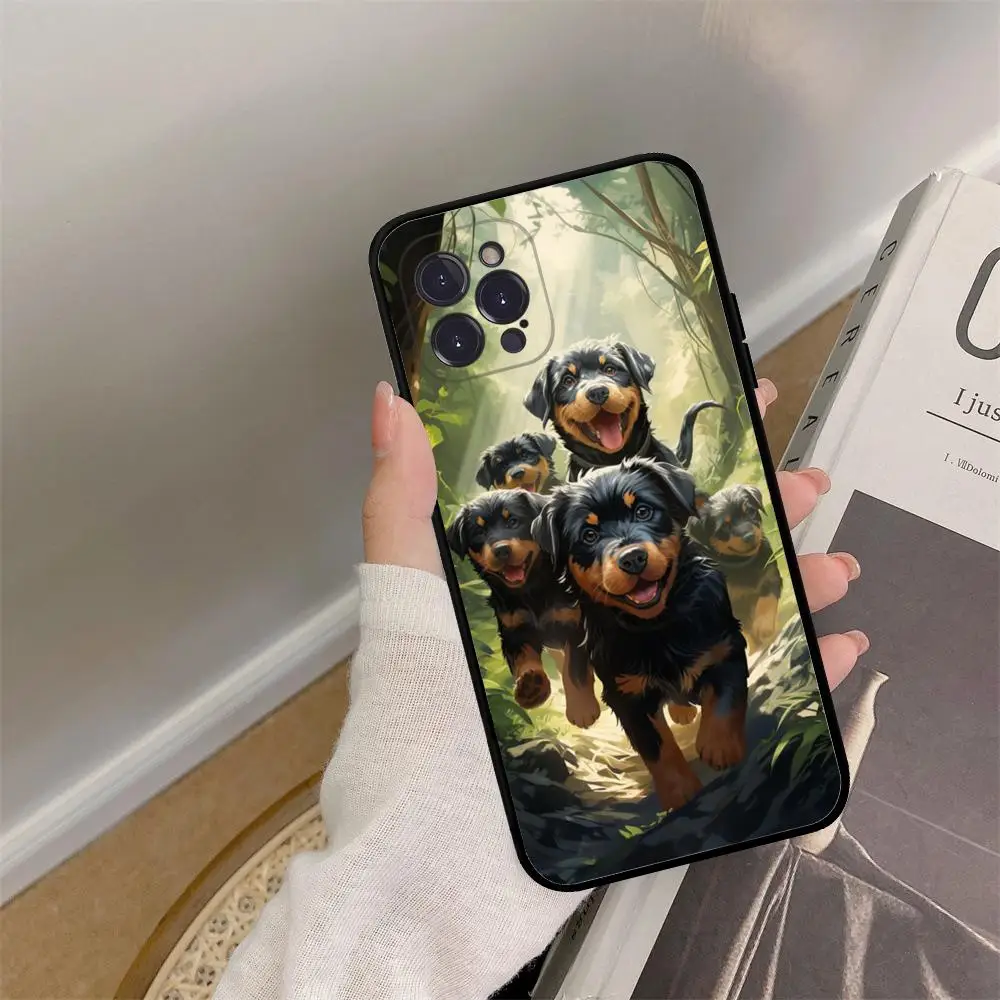 Rottweiler Animal Dog Phone Case For IPhone 15 14 11 12 13 Mini Pro XS Max Cover 6 7 8 Plus X XR SE 2020 Funda Shell