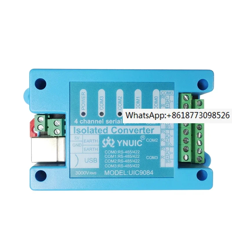 

USB to 4-port 485/422 quad RS485 to USB serial cable COM port industrial grade 3KV isolation anti-interference