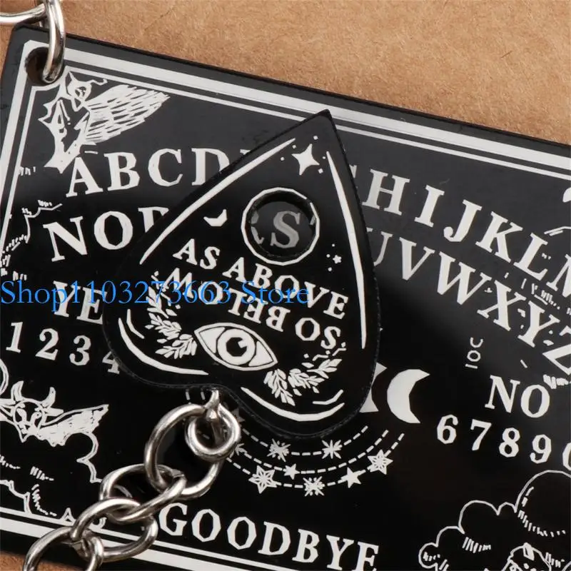 

R6FE DIY Planchette Keychain Game Spirit Board Готическая тазовая тазовая талома Кейн -мам