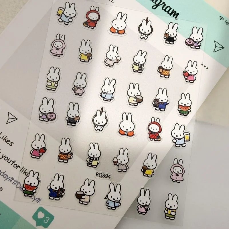 Miffy Nagelaufkleber Geprägte 3D DIY Becher Kamera Tablet Handyhülle Objektiv Dekorative Aufkleber – Detail 4