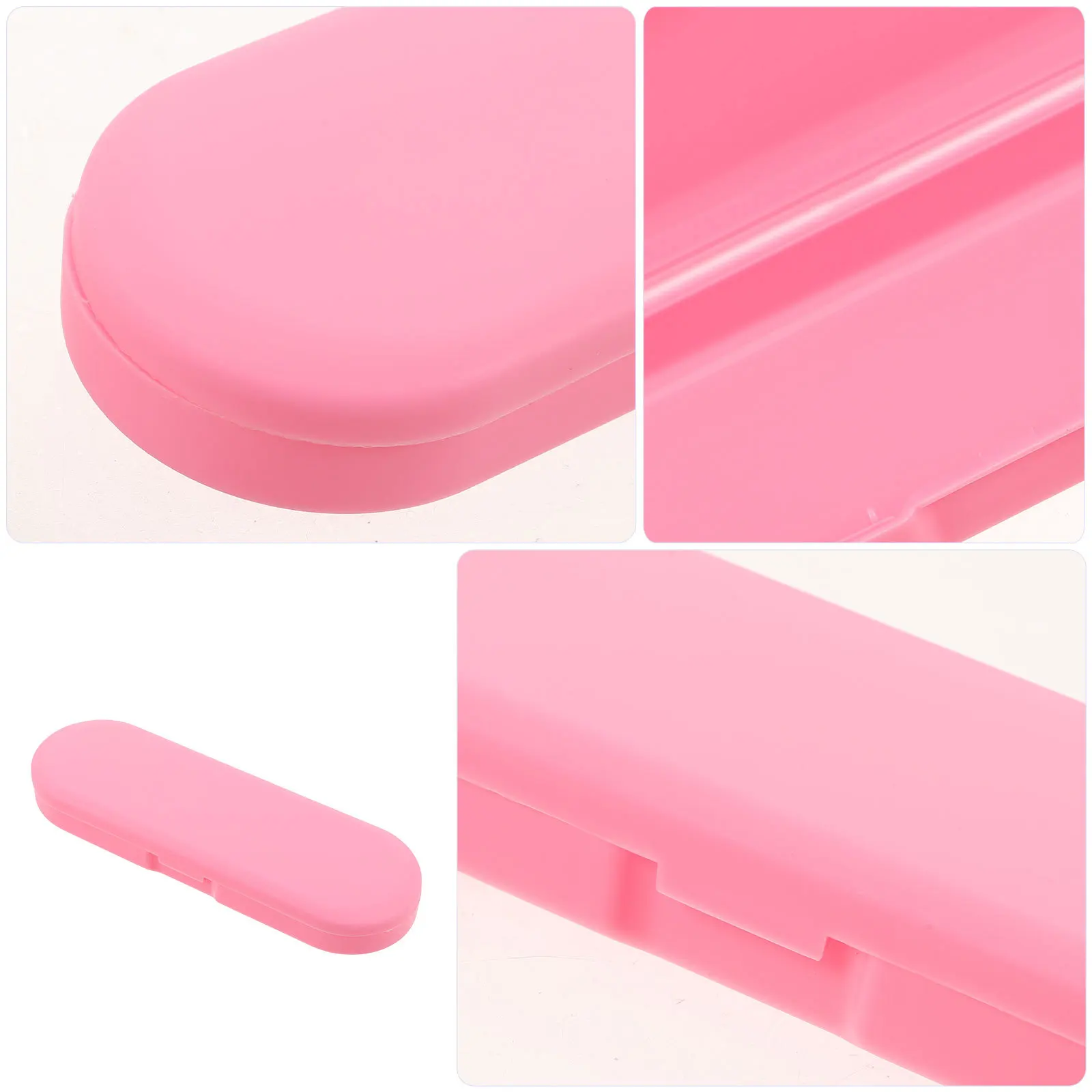 Contenitori portaoggetti in plastica portatili da 6 pezzi compatti con coperchio raschietto per lingua strumento di pulizia organizzatore artigianale da viaggio multiuso