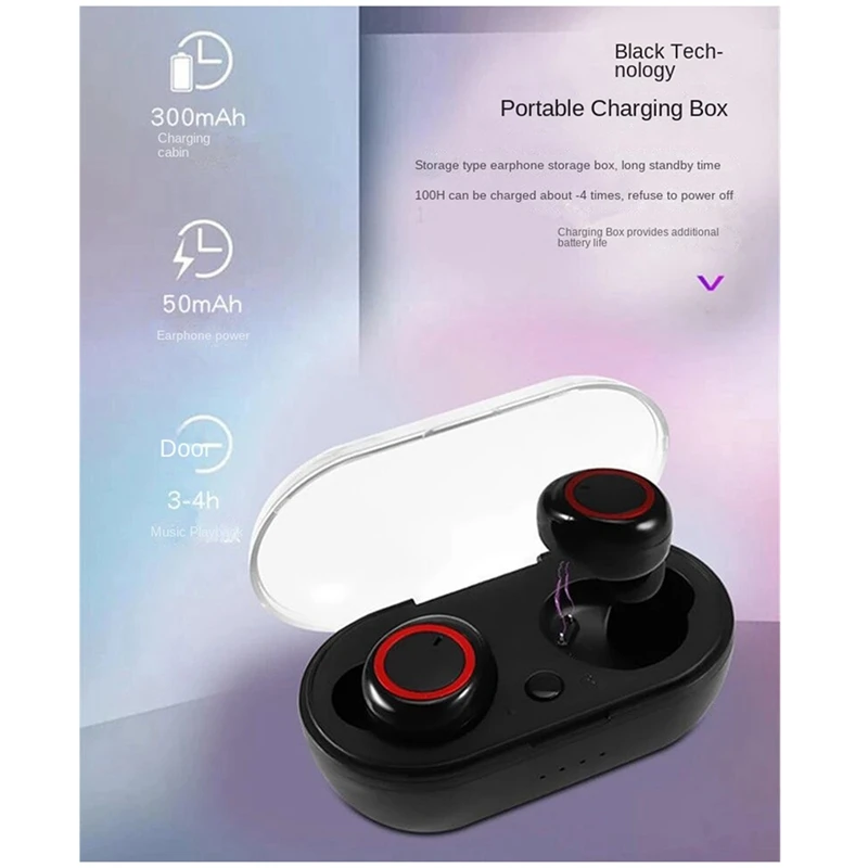 New Bluetooth Headset Y10 Binaural Bluetooth Headset Y30 Bluetooth Headset With Charging Compartment-A38R