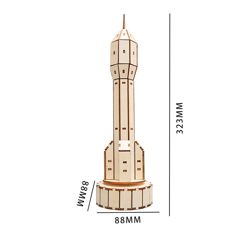 Rocket 3D Puzzle Kids Science Toy STEM Technology Gadget Aerospace Model Learning Educational Toys for Children Bricks Kit