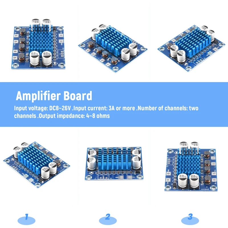 DC8-26V 30W X 2 XH-A232 Class D Digital Audio Power Amplifier Board Mp3 Amplifier Board 12V24V Sound Reinforcement Board