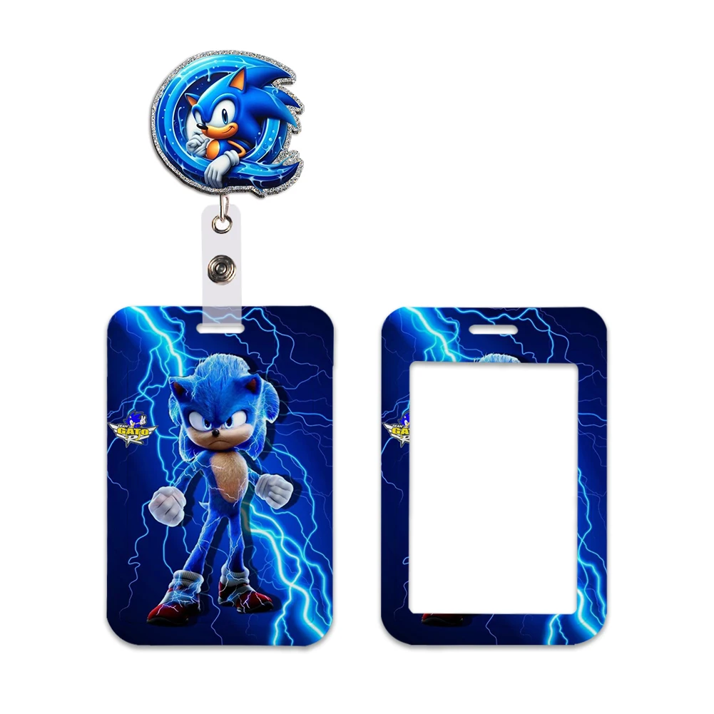 Hot Movie Hedgehog Patterns Women Lanyards ID Badge Holder Strap Work Card Bus Access Card Holder Keychains Accessories