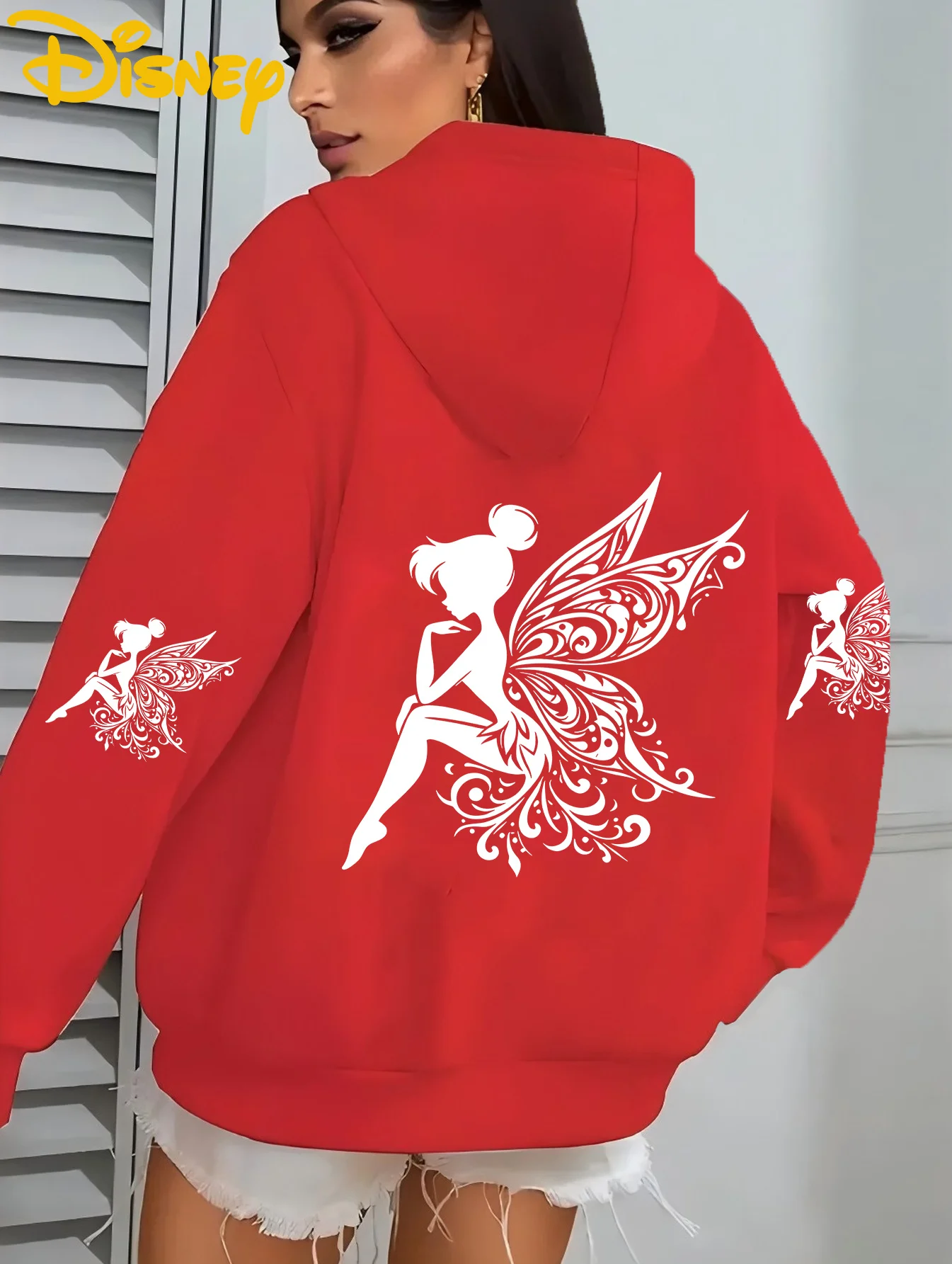

Disney Women Tinker Bell Hoodie-Unisex Autumn and Winter Fleece Hooded Everyday Outdoors Hoodie for Any Occasion