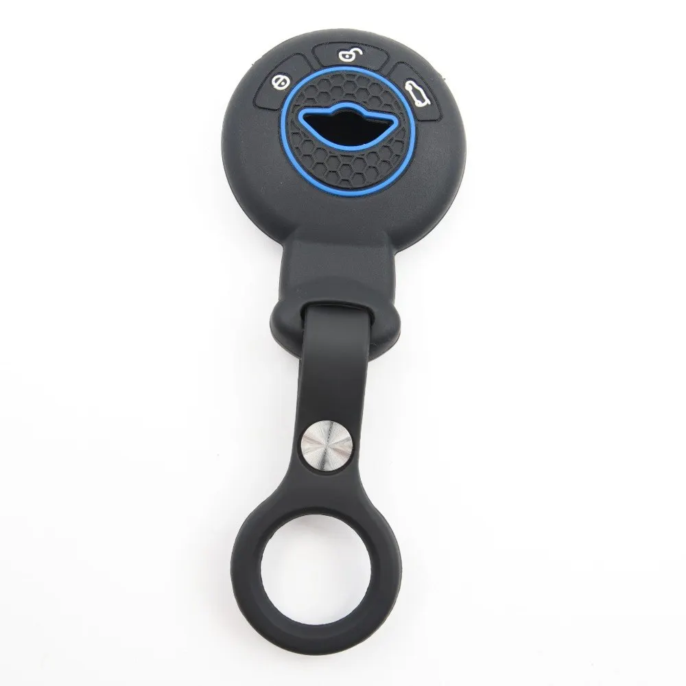 Soft Silicone Key Fob Case For BMW Mini Cooper Clubman Countryman Paceman Roadster R56 R57 CAS3 with finger holder