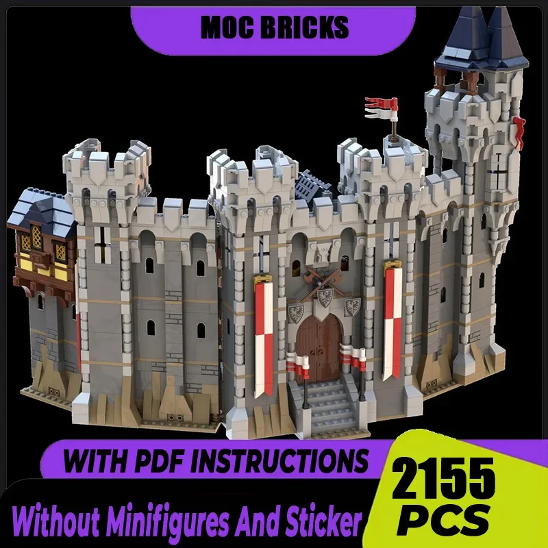 

Средневековая модель замка Moc, строительные блоки, черные соколы, модель замка, технологические кирпичи, сделай сам, сборка, подарок, праздничная игрушка Construstion