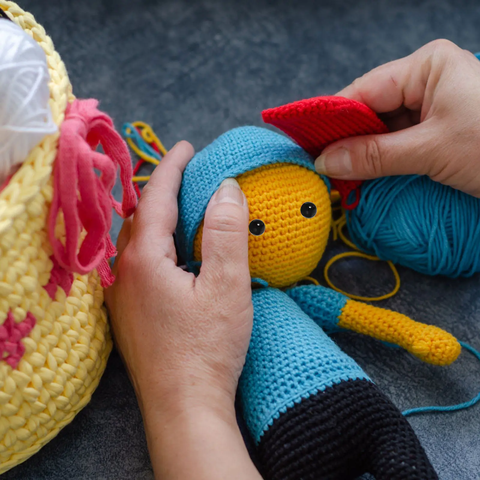 

100Pcs Safety Eyes for Stuffed Animals Crochet Projects Knit Craft Premium ABS Stainless Steel Easy to Use Durable