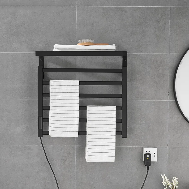 Simple Rack For Towel Bathroom Wall-mounted Antibacterial Electric Towel Rail Intelligent Thermostatic Shell In The Bathroom