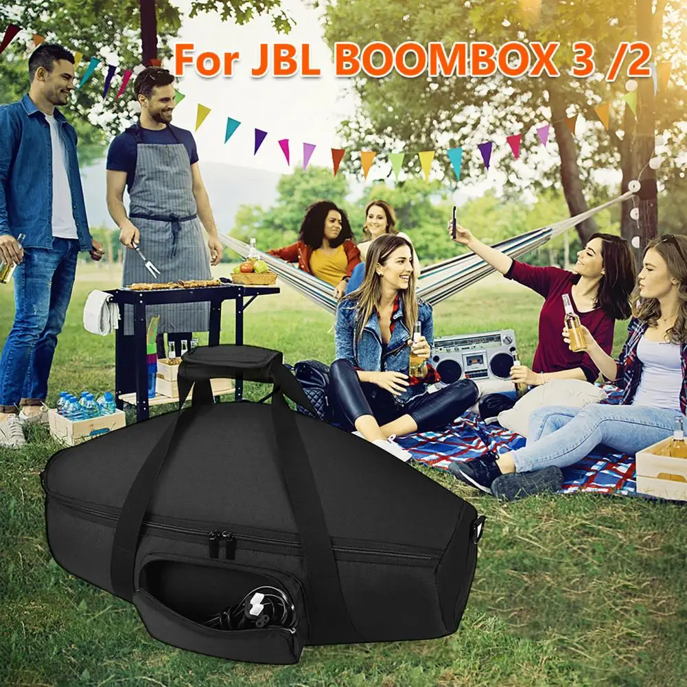 Speaker Protection Bag Shockproof Speaker Storage Bag with Shoulder Strap for Jbl Boombox 3 Capacity Zipper Closure for Outdoor