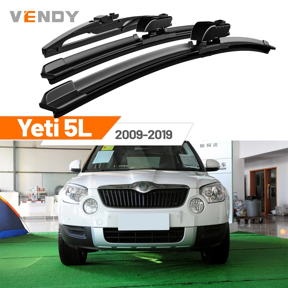Für Skoda Yeti 5L 2009-2019 2010 2011 2012 2013 2014 Vordere & Hintere Windschutzscheiben-Wischerblätter Scheibenwischer-Set Zubehör