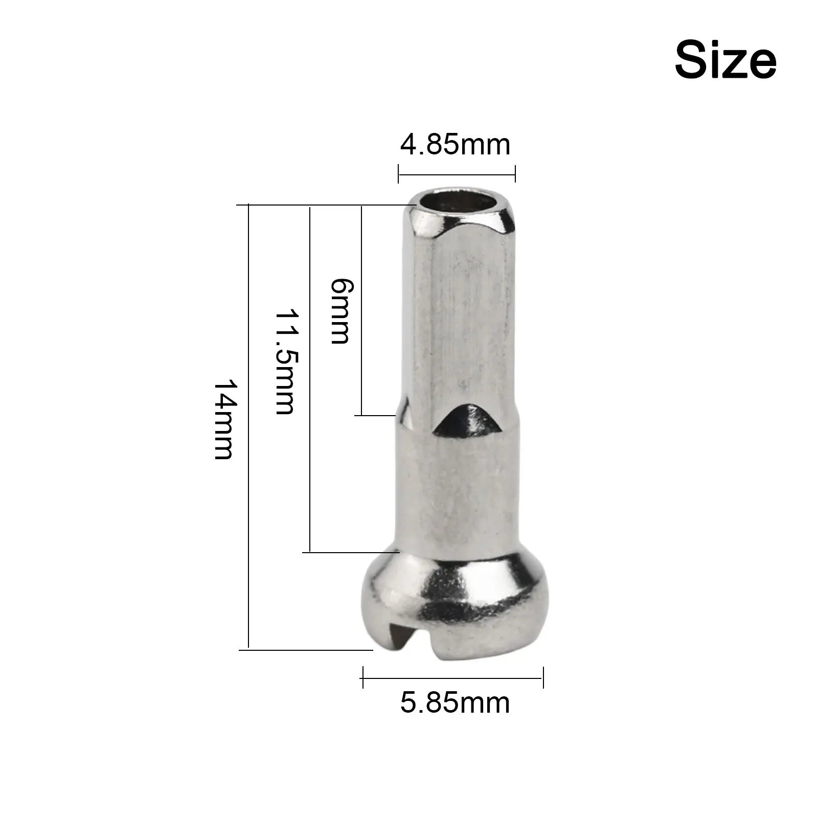 50pcs Bike Brass Spoke Nipples-Caps Head End Tip 14G 2.0mm*14mm Silver Rainbow-Oil Slick For Road Mountain Bicycle