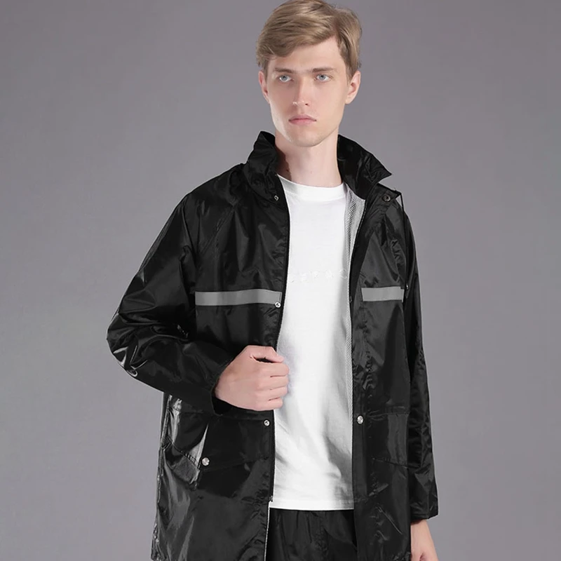 Chubasquero impermeable dividido de PVC grueso para motocicleta de hombre, chaqueta impermeable, pantalones, traje, ropa impermeable protectora