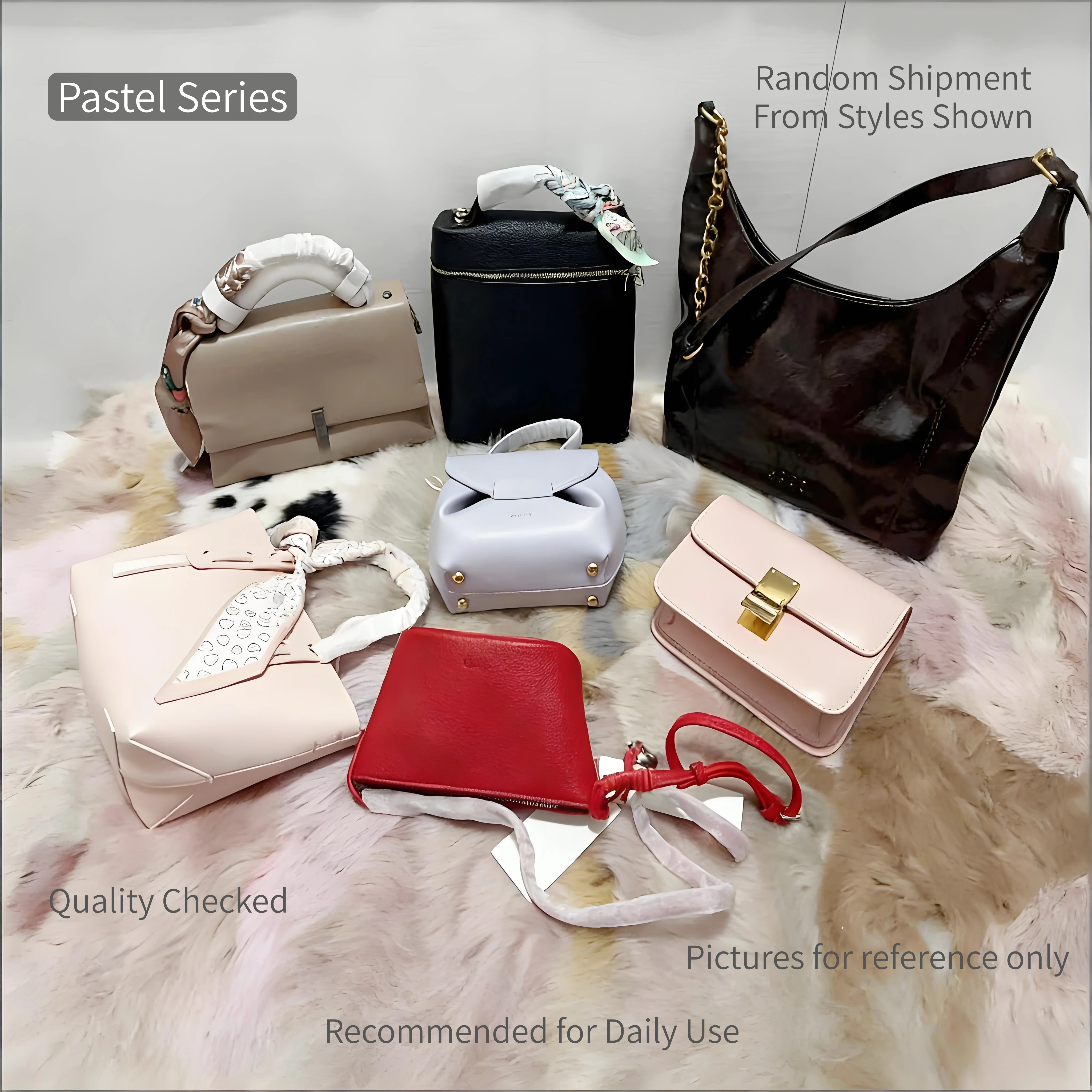 

Женская мягкая цветная сумка, разные стили, случайная отправка, серия «Пастель»