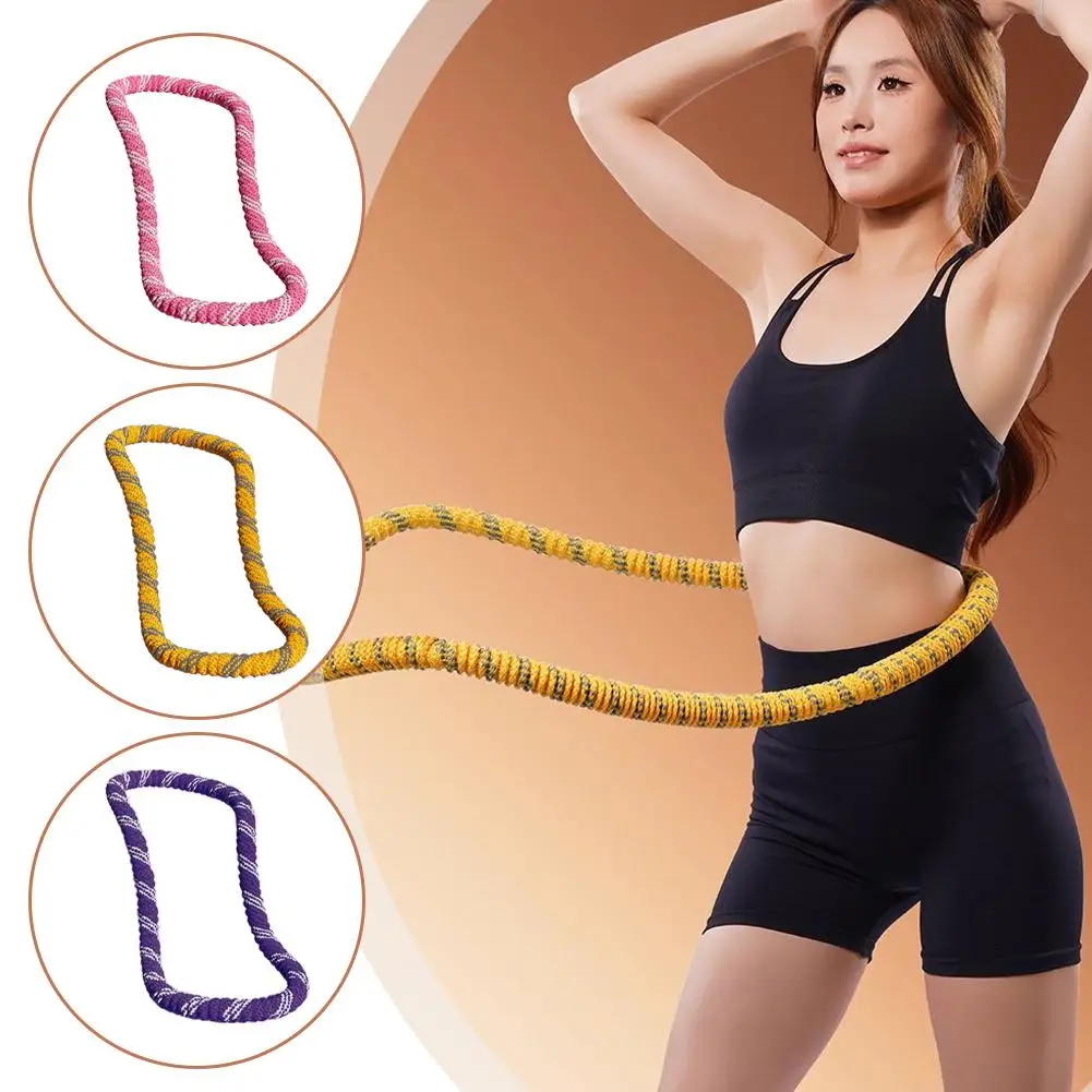1 Uds. Aro Hula suave con peso de primavera, círculo de Fitness, entrenamiento Abdominal, quemador de grasa del vientre, ejercicio para mujeres, accesorio de gimnasio para pérdida de peso