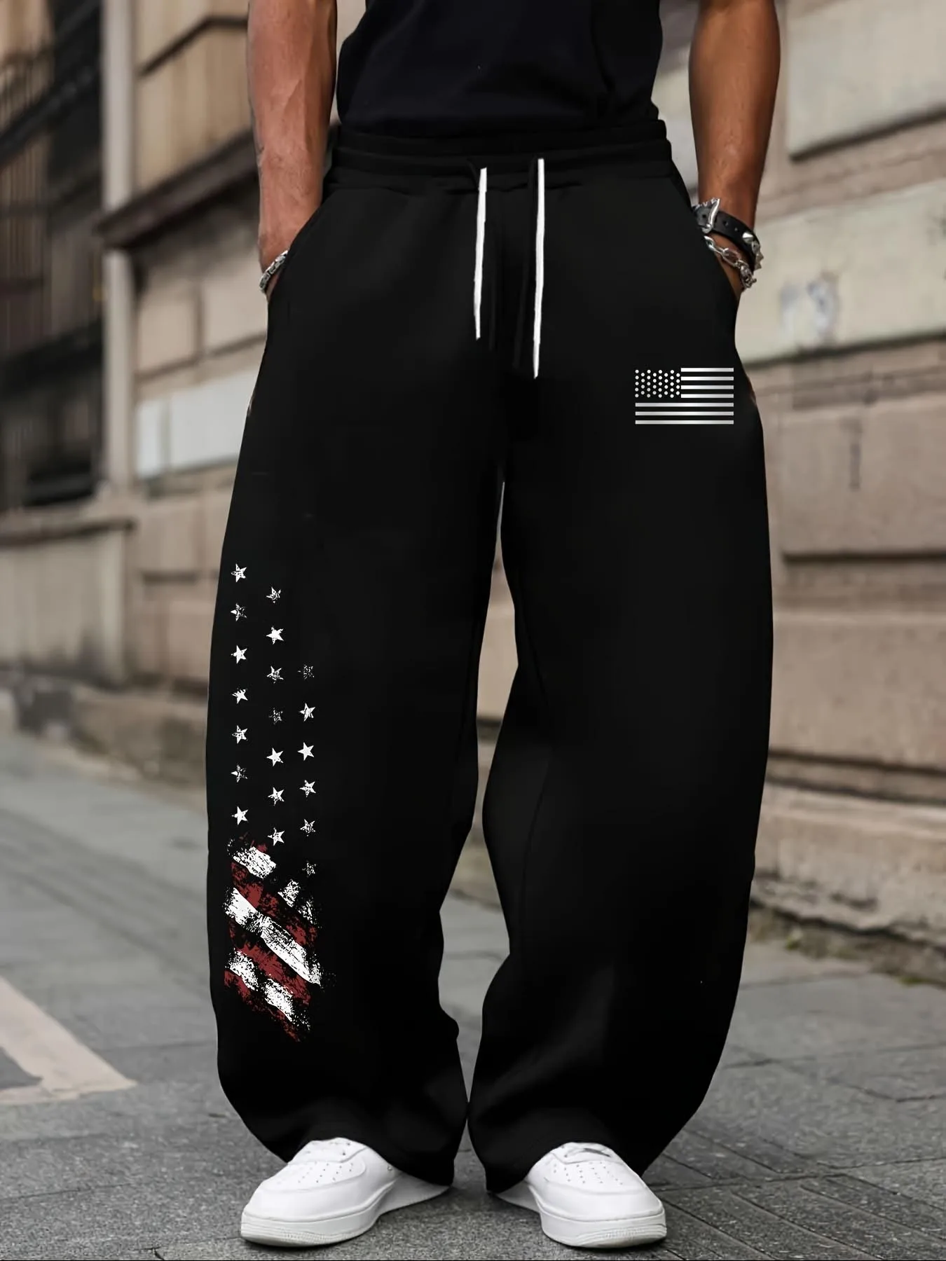Women's Kids Casual Pentagram Print Drawstring Pocket Pants Classic Women's Casual Jogger Pants Everyday Casual Wear