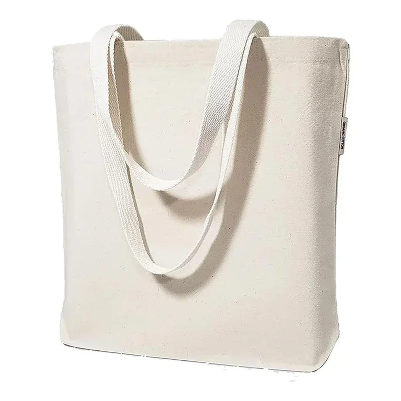 e-VDBB001 Canvas Tote Bags Wholesale Organic, Natural Color Plain Bags for Decorating, Heat Transfer, Printing, DIY, Crafts