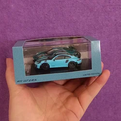 Edizione limitata 1/64 Pressofuso in lega Super Car Model 911 GT2 RS Veicolo in metallo Collezione di giocattoli Bambini Bambini Regali stradali Display