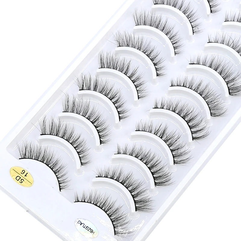 NEW 10 Pairs Natural False Eyelashes Fake Lashes Long Makeup 3d Mink Lashes Extension Eyelash Reusable Mink Eyelashes for Beauty