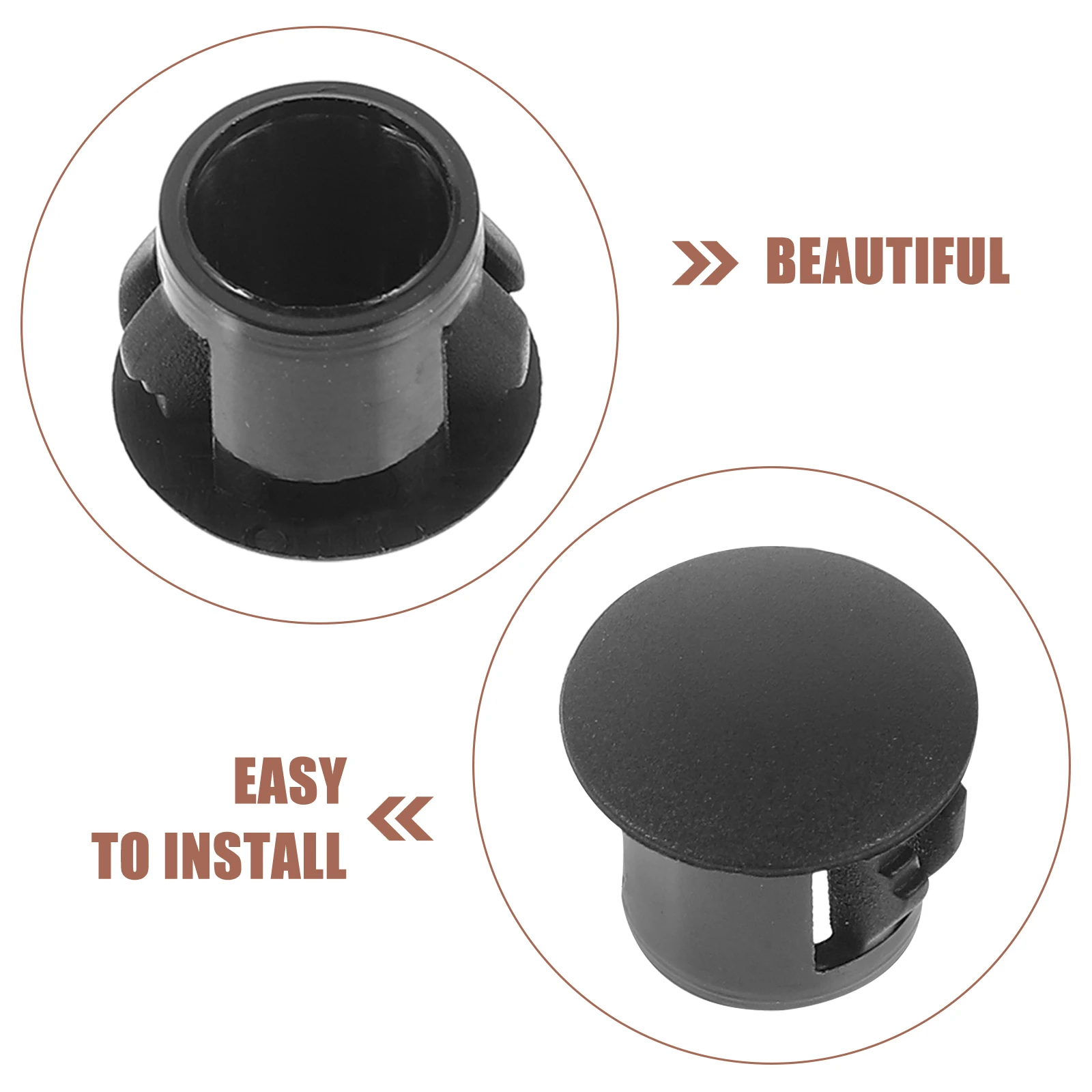 

20pcs Screw Hole Covers Durable Plastic Furniture Decorative Plugs for Doors Windows Easy Installation Round Caps screw covers