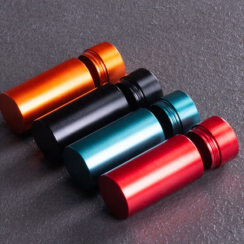 Anodized Titanium Aluminum Tea Canister - 40ml Airtight Container for Tea/Coffee/Spices,Portable Storage Tin with Screw Lid