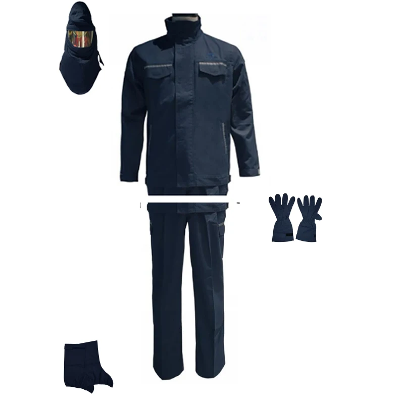 

Wholesale NFPA 70E HRC4 Electrical Protection Coverall Anti Heat 41 Cal Arc Flash Suit
