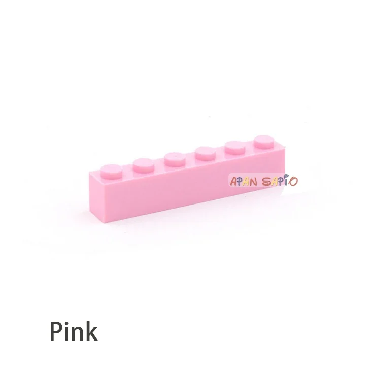 40 stücke Bausteine DIY dicke 1x6 Punkte 16 Farbe Ziegel Größe Kompatibel Mit 3009 ziegel kinder spielzeug pädagogisches für kinder