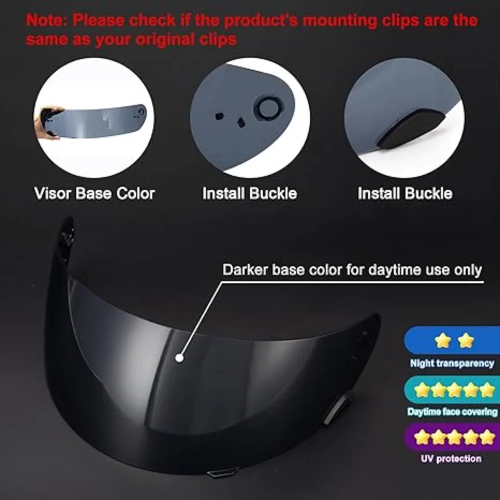 Motorcycle  Qualifier Visor Qualifier DLX Helmet Visor Face Shield  Replacement for Bell Qualifier/Star/Vortex/RS-1/Revolver