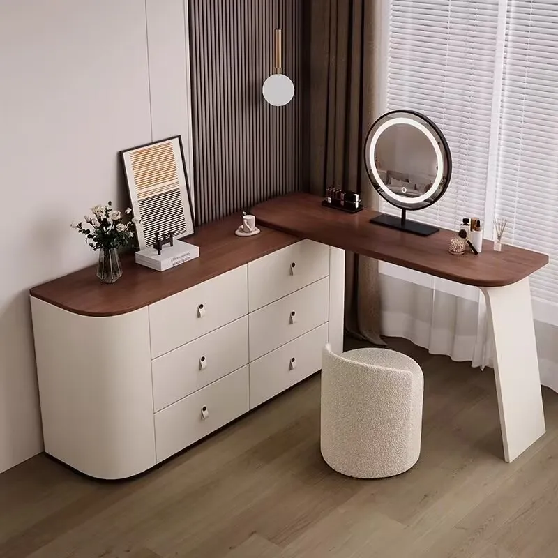 Vanity Makeup Desk Drawer Table, Mesas de vestir, móveis lisos e estáveis, cômoda do quarto, casa, móveis de banheiro, 0719LSY