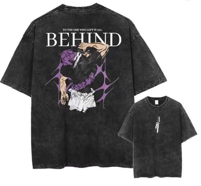 2026 Anime Jujutsu Kaisen Fushiguro Toji Printed T-shirt Men's and Women's Washed T-shirt High Quality Vintage T-shirt Tops