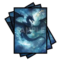 Fundas para Cartas MTG, 100 Unidades, Acabado Mate, Antideslizantes y Fáciles de Mezclar, 2.6 x 3.6 Pulgadas, Aptas para TCG, OCG, CCG, DTCG, PTCG (Galaxy Dragon)